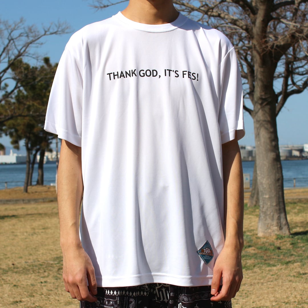 TGIF! ※新色ホワイト追加！ 速乾ドライTシャツ「神様ありがとう、今日