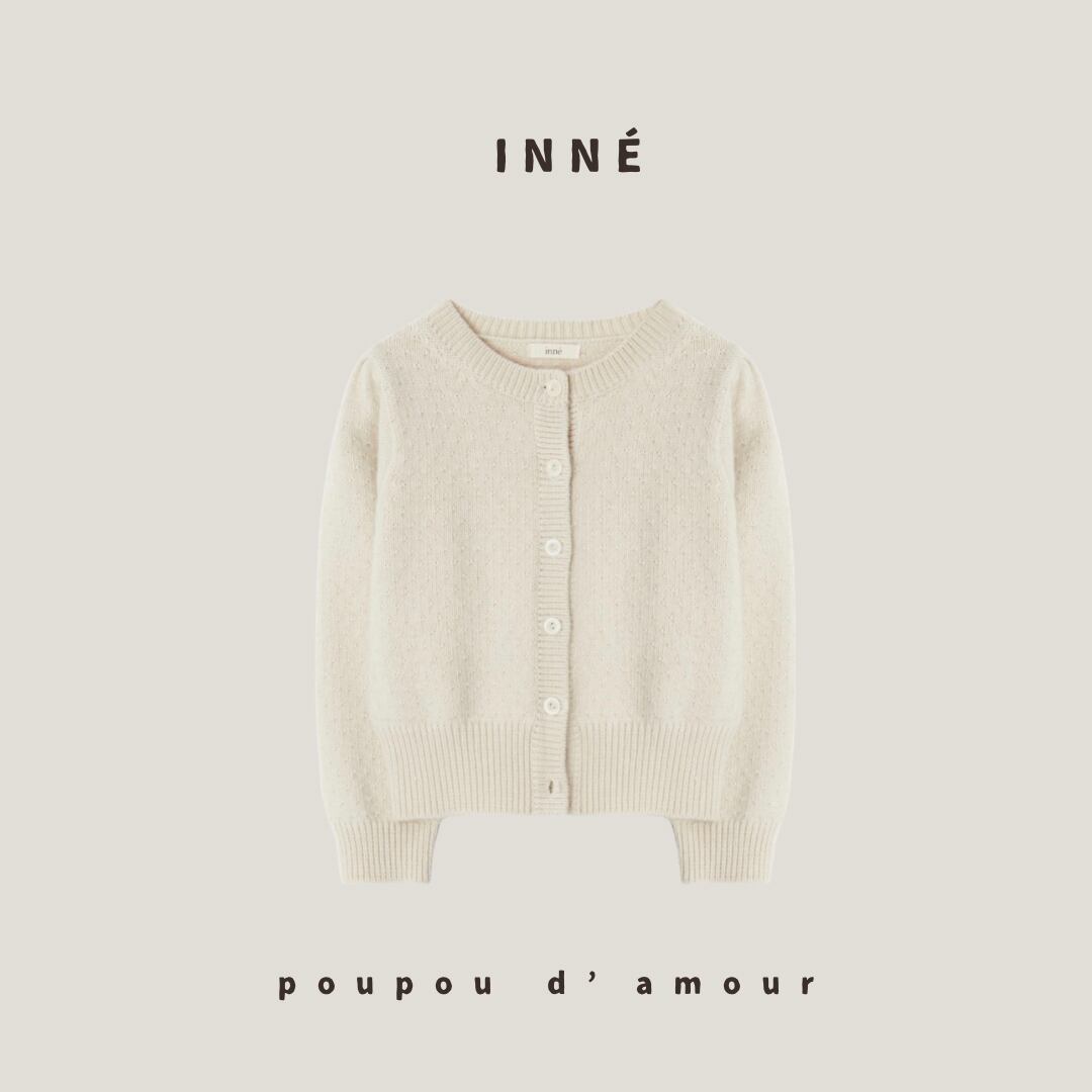 【予約】INNÉ| elin cashmere cardigan (linen beige)