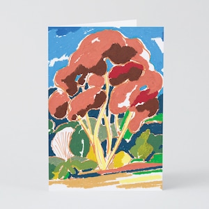 WRAP "Copper Tree"  ART CARD  Artwork by Charlotte Trounce