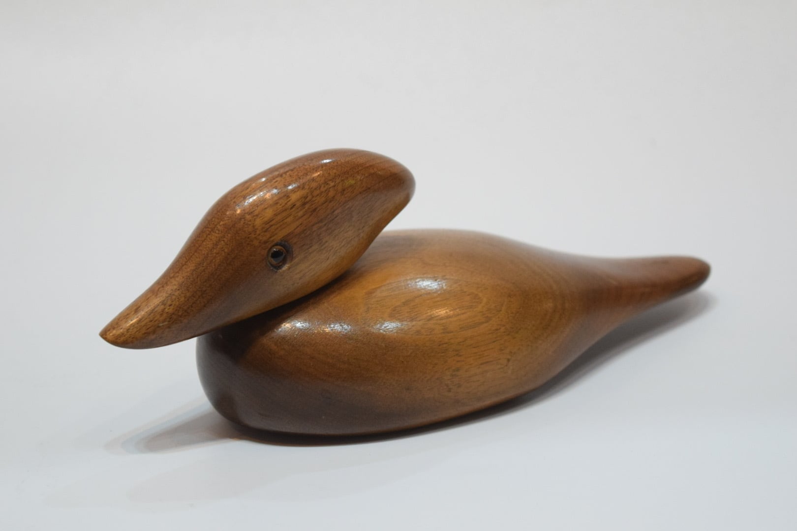 USED Vintage hand crafted wooden decoy -01522