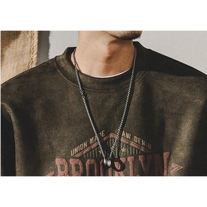 Drop shoulder logo print sweatshirt 0209