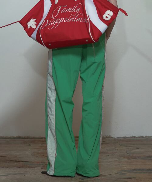 ★SCULPTOR★ Mesh Nylon Track Pants Green SC24S428GR SCULPTOR] Mesh Nylon Track Pants Green | もごつ