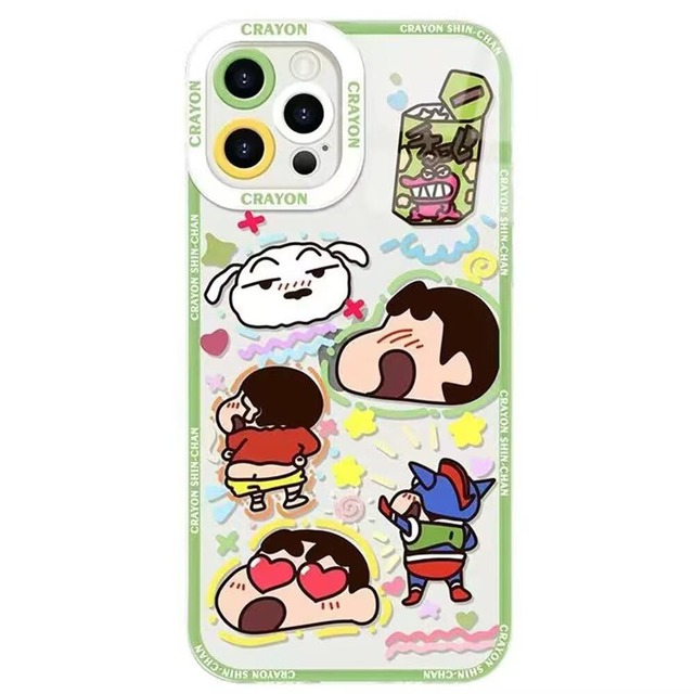クレヨンしんちゃん iphone se 第2世代 第3世代 用 ケース かわいい しんちゃん スマホケース アイフォン7 8 SE 2 3 用 カバー 4.7インチ TPU クリアケース バンパー 薄型 超軽量 レンズ保護 iPhone 7/8/SE2/SE3 用 透明 B