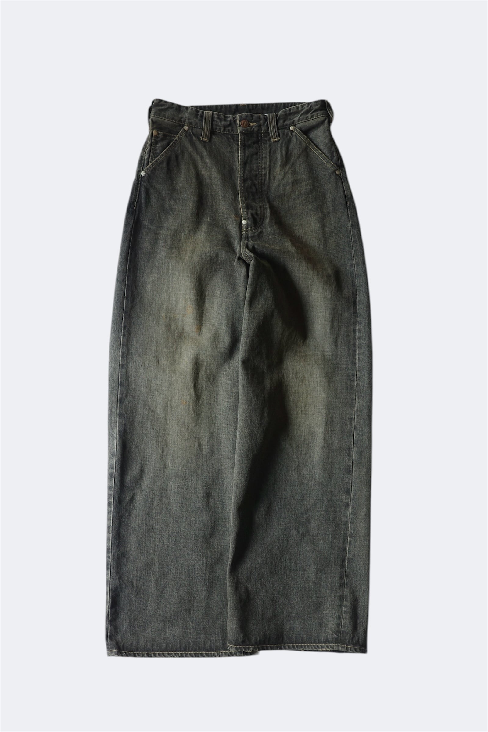 daisuke tanabe【coffee black denim trousers -destroyed-】