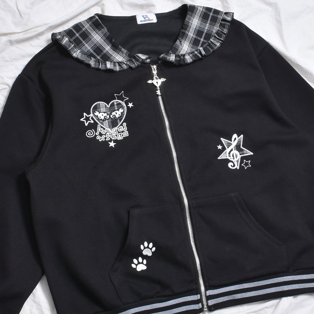 【9/8新着】チェックセーラーZIP UPトップス