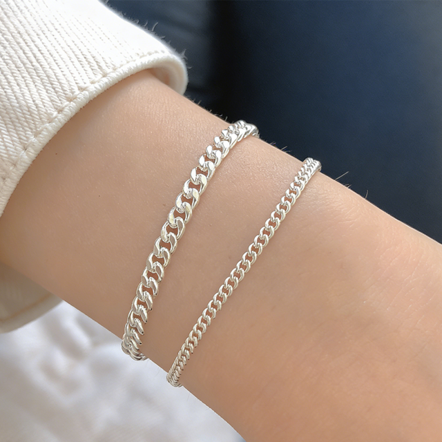 DAFシルバーのカップルブレスレット Mサイズ