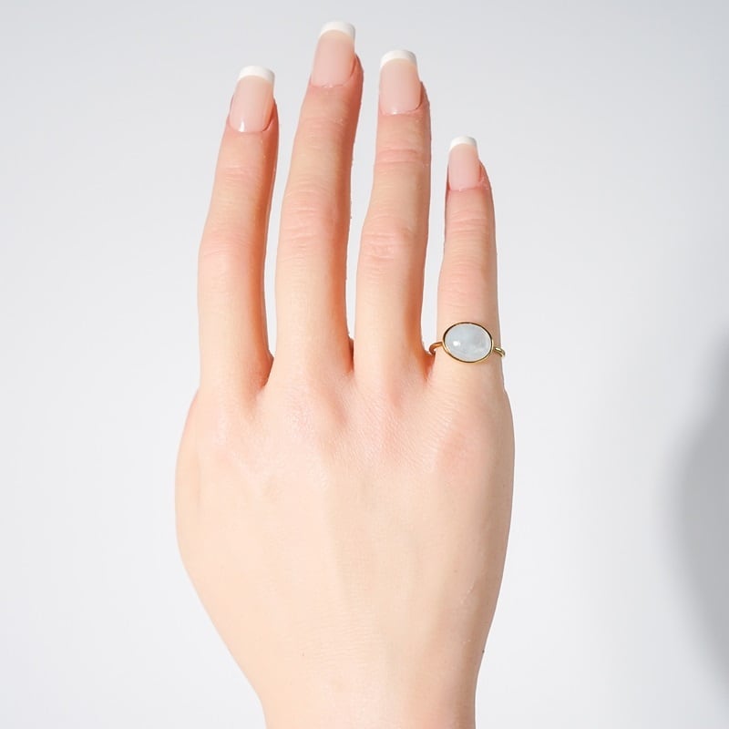 10号】ミルキーアクアマリン リング | YUEN jewelry