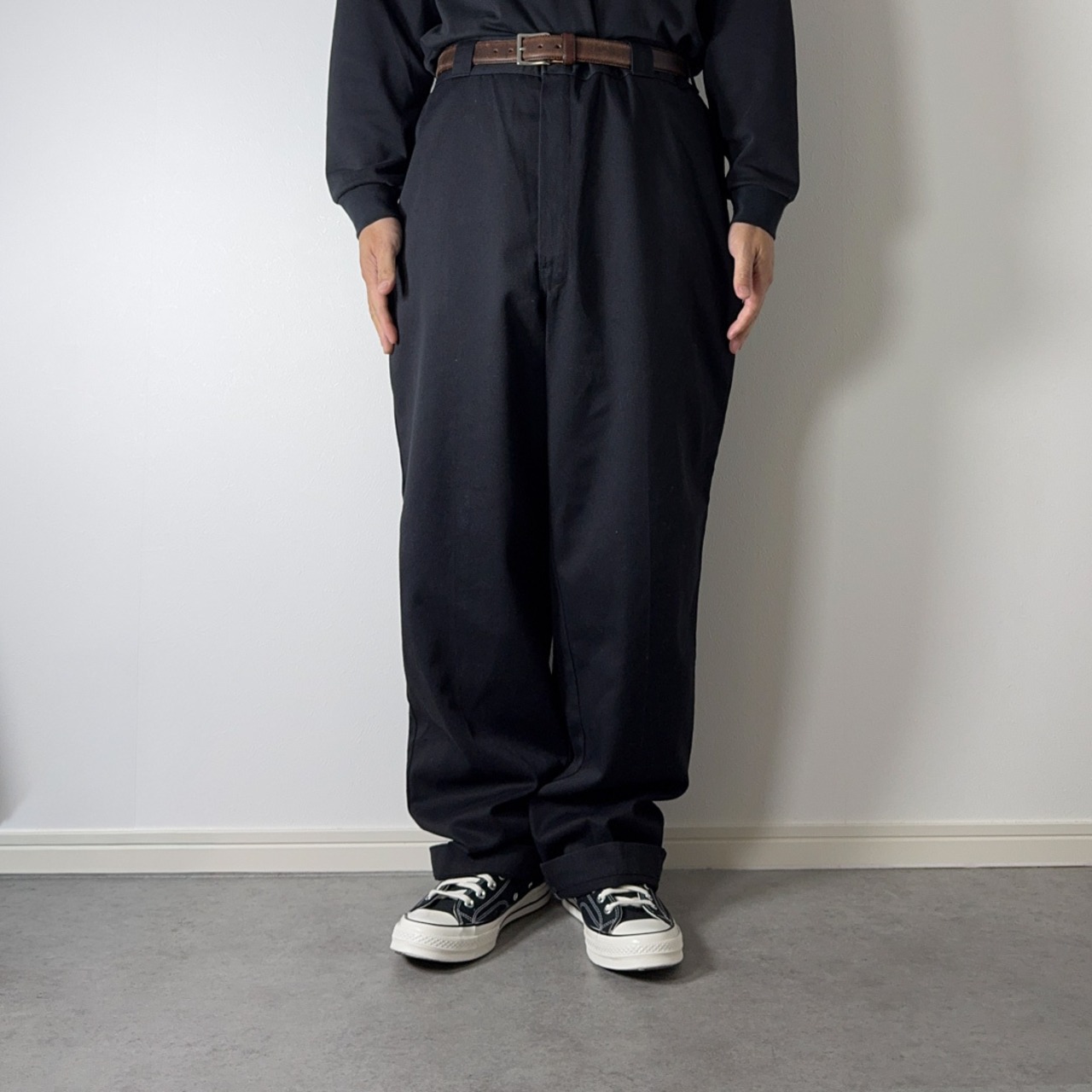 90s Dickies 874 work pants "made in USA" black W39L32相当 古着 - 16