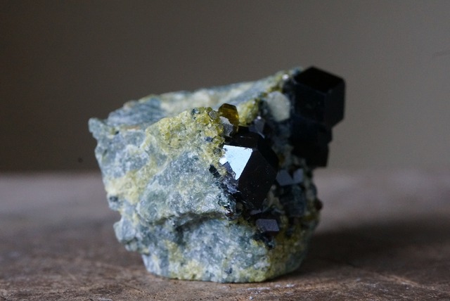 アンドラダイトガーネット / ダイオプサイト  Andradite Garnet / Diopside