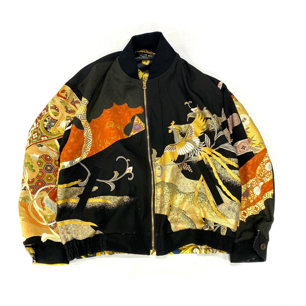 【bomber39】再構築リバーシブルボンバー  Kimono×vintage scarf MIX BOMBER reversible JACKET