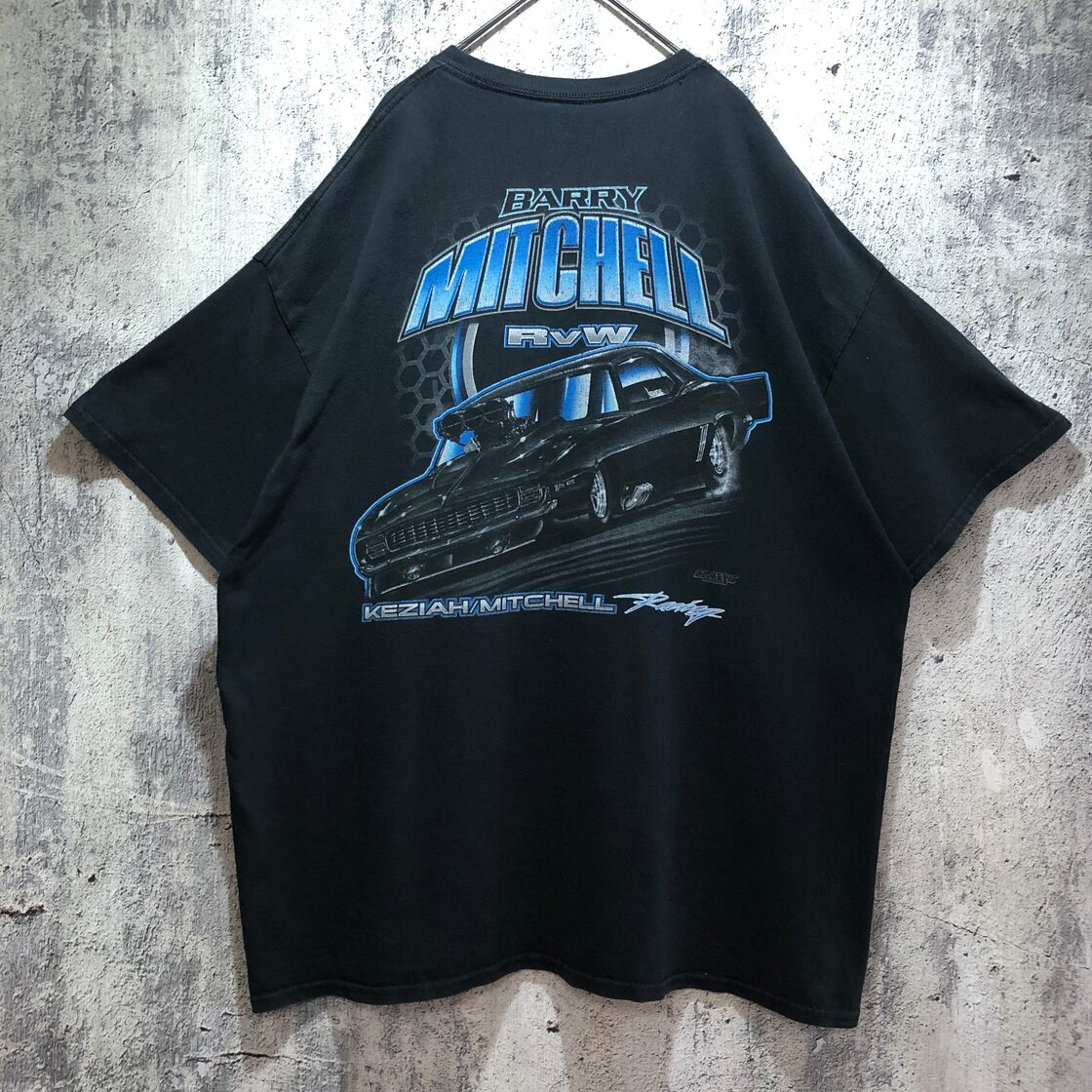 入手困難 バリー・ミッチェル レーシングカー ビックプリント Tシャツ 