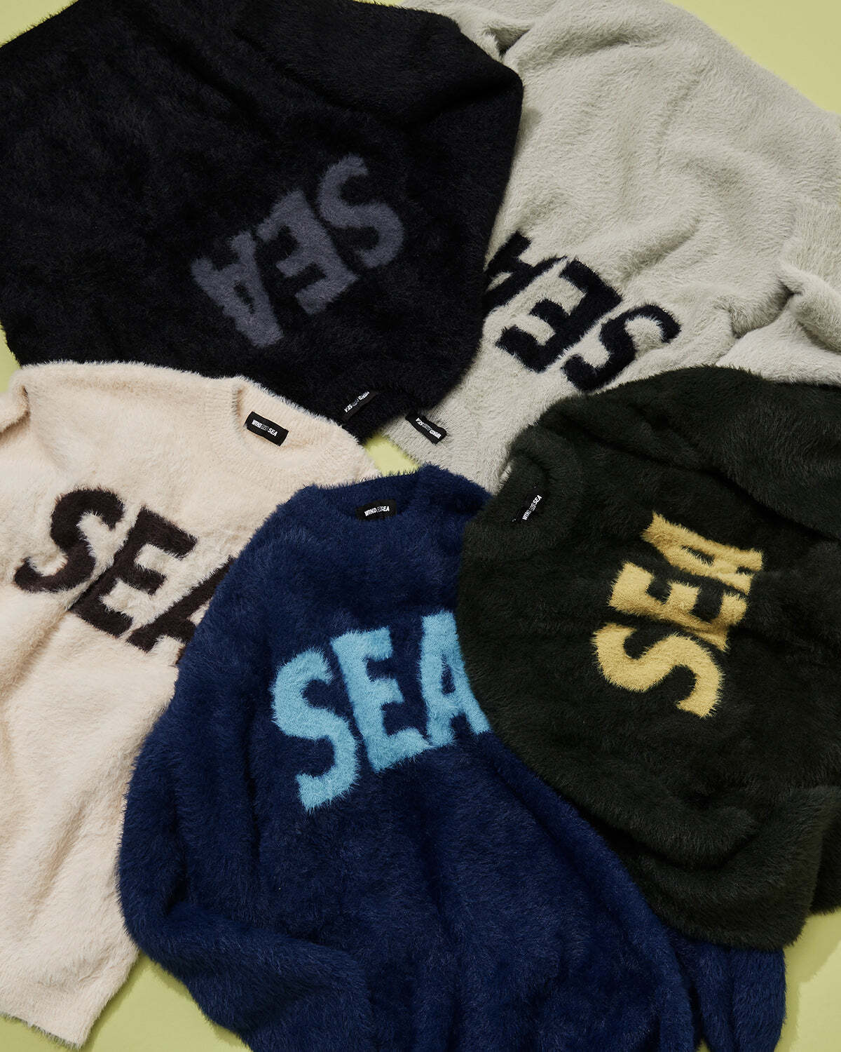 トップス WIND AND SEA Shaggy BIGSEA Knit Sweater Shaggy BIGSEA Knit Sweater – WIND AND SEA