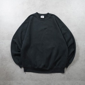 90s JERZEES TEE  sweatshirt solid black "made in USA" XL 古着