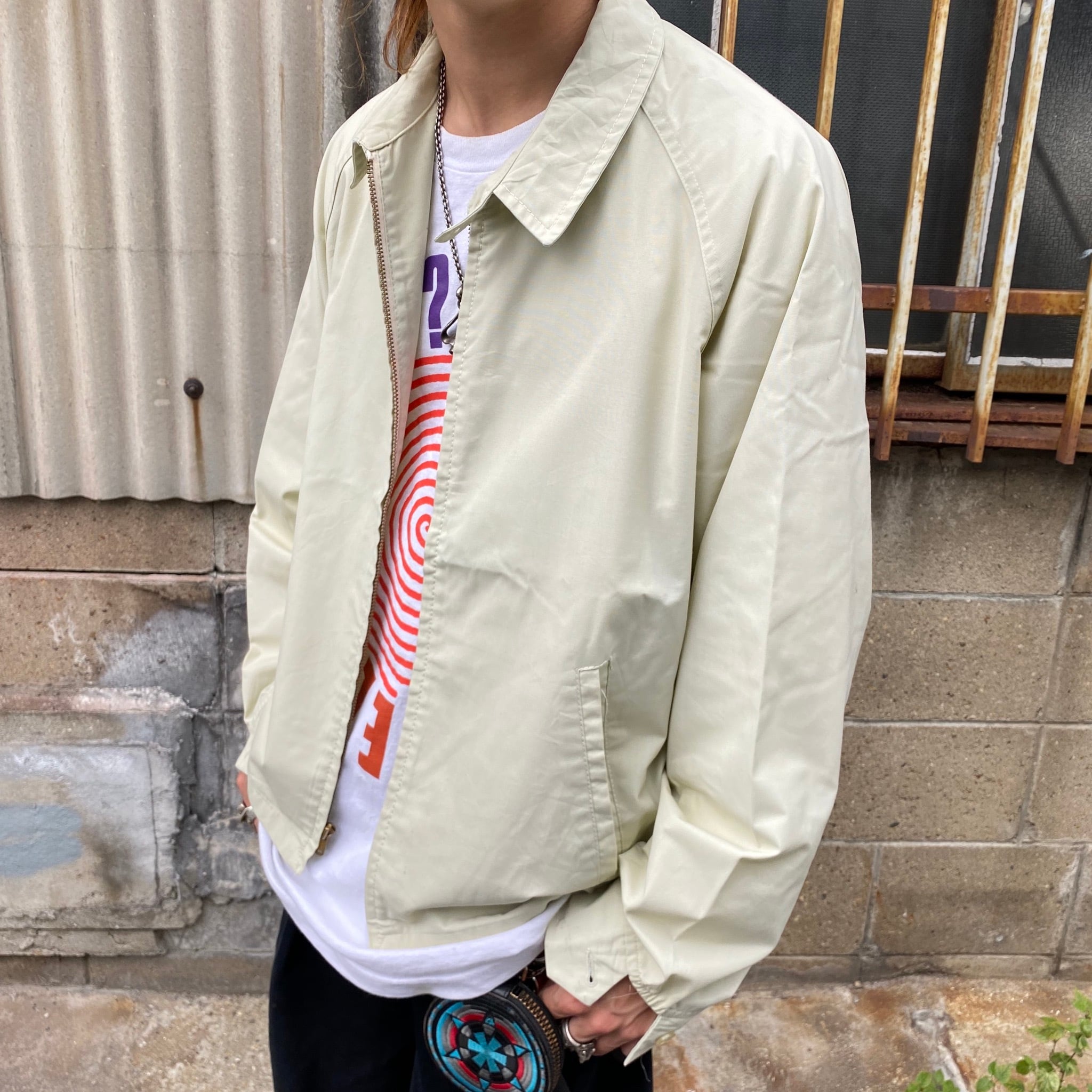 60年代 60s スイングトップ ドリズラージャケット ヴィンテージ ビンテージ ベージュ クリーム色 メンズl相当 古着 ブルゾン ジャケット Cs29 50 Cave 古着屋 公式 古着通販サイト