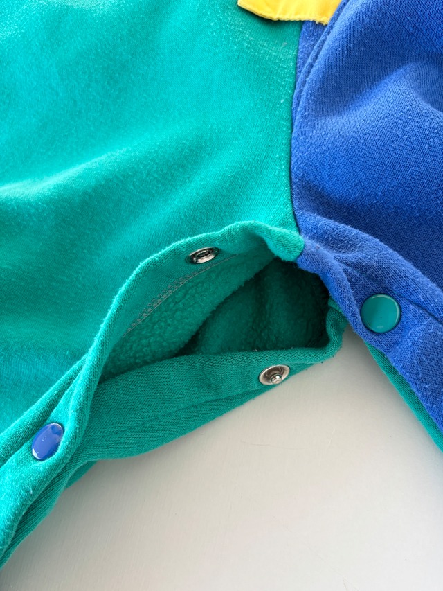 【24m・vintage】カラーブロック ジャンプスーツ