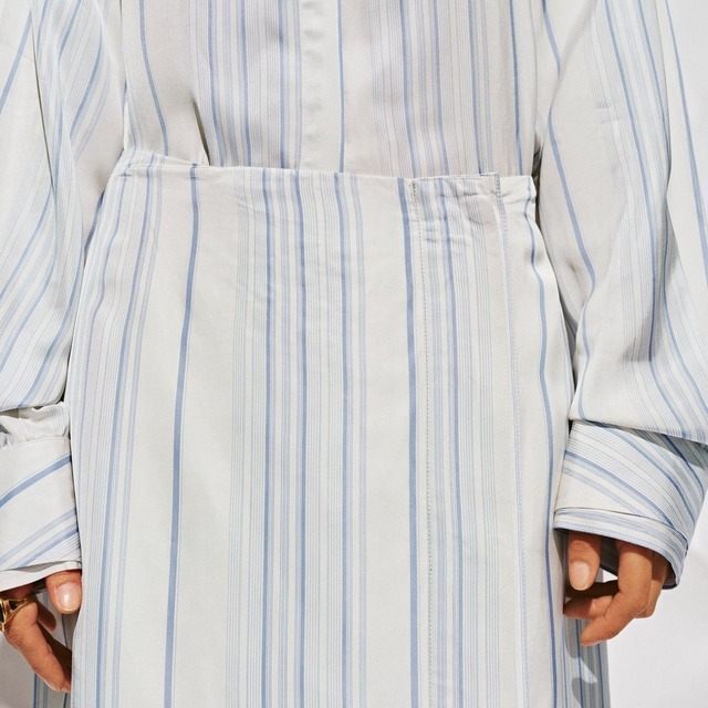 Striped midi skirt A00104