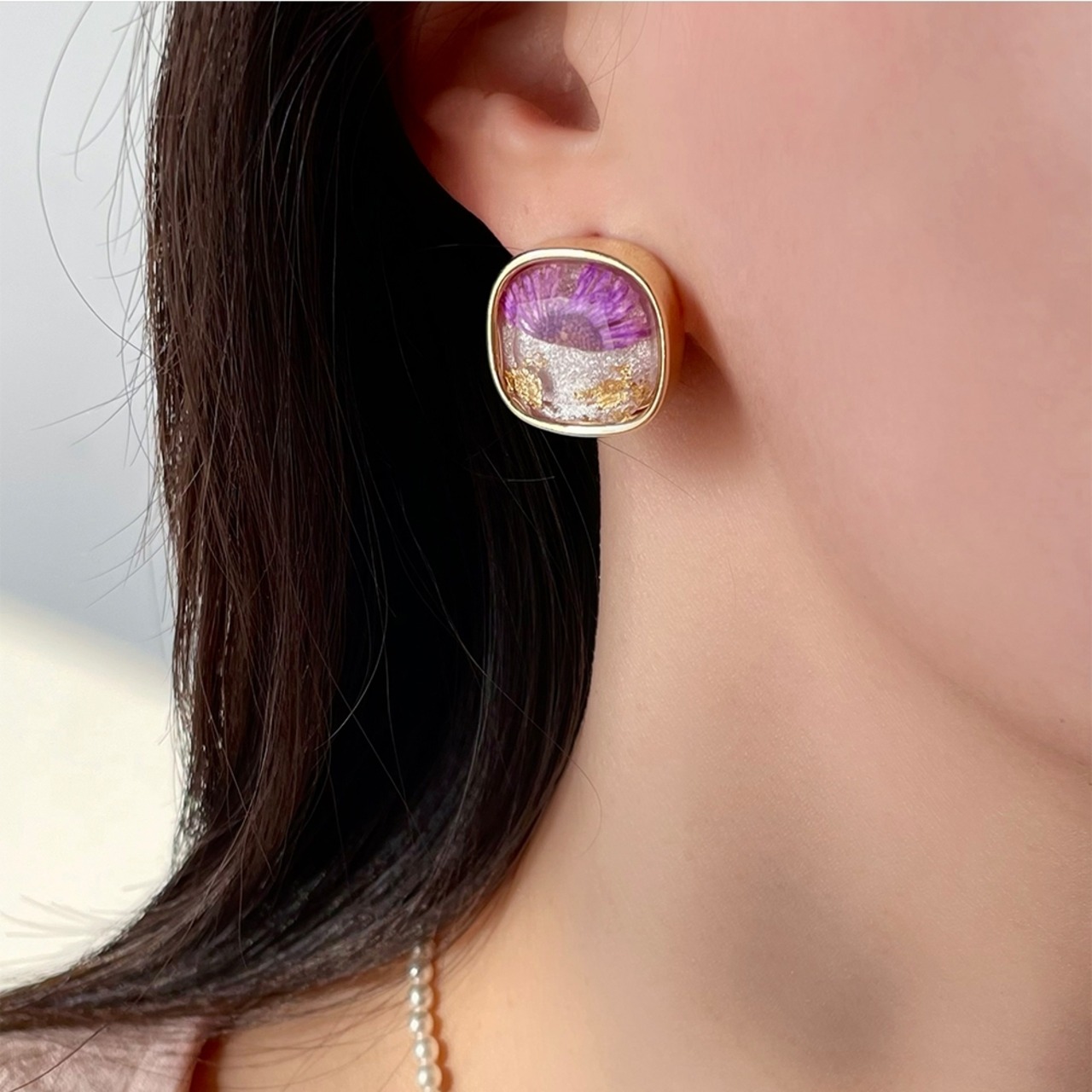 ボタニカル スクエア ピアス 90011