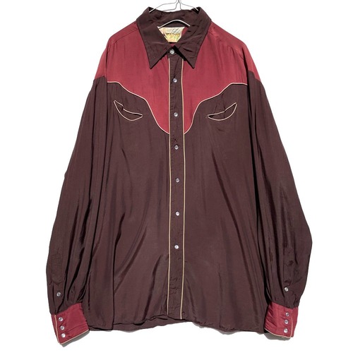 Kennington [Rocking K Ranch Wear By Kennington] Vintage Rayon Western Shirt [1970s] Vintage Rayon Western Shirt