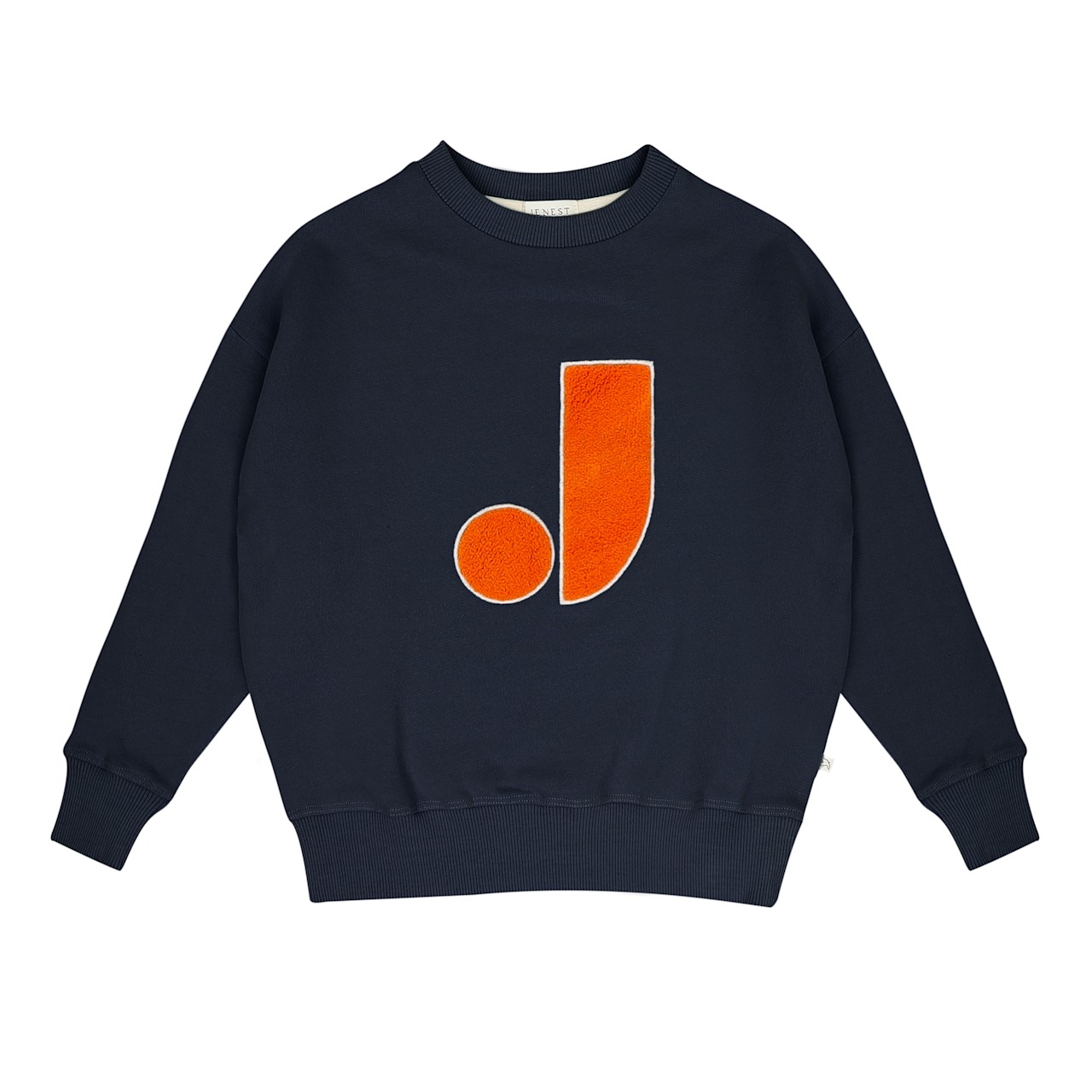 ＜JENEST＞アップリケ スウェット プルオーバー Jules Sweater-Navy - 1