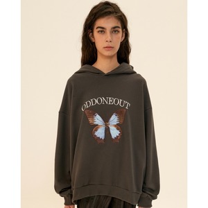 [ODDONEOUT] Butterfly needlework hoodie_Charcoal 正規品 韓国ブランド 韓国ファッション 韓国代行 韓国通販 パーカー