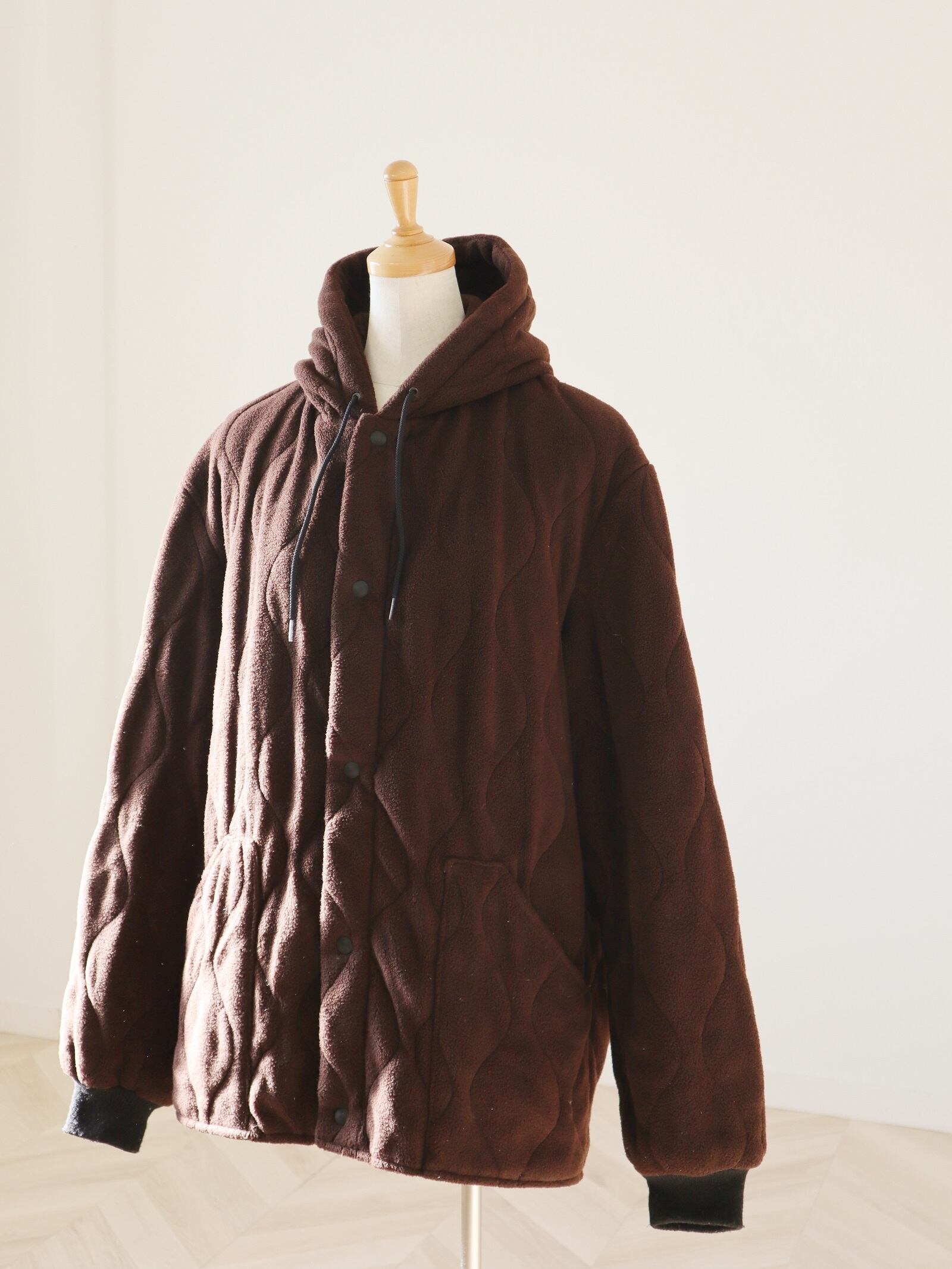 made in CANADA fleece quilted hoodie jacket