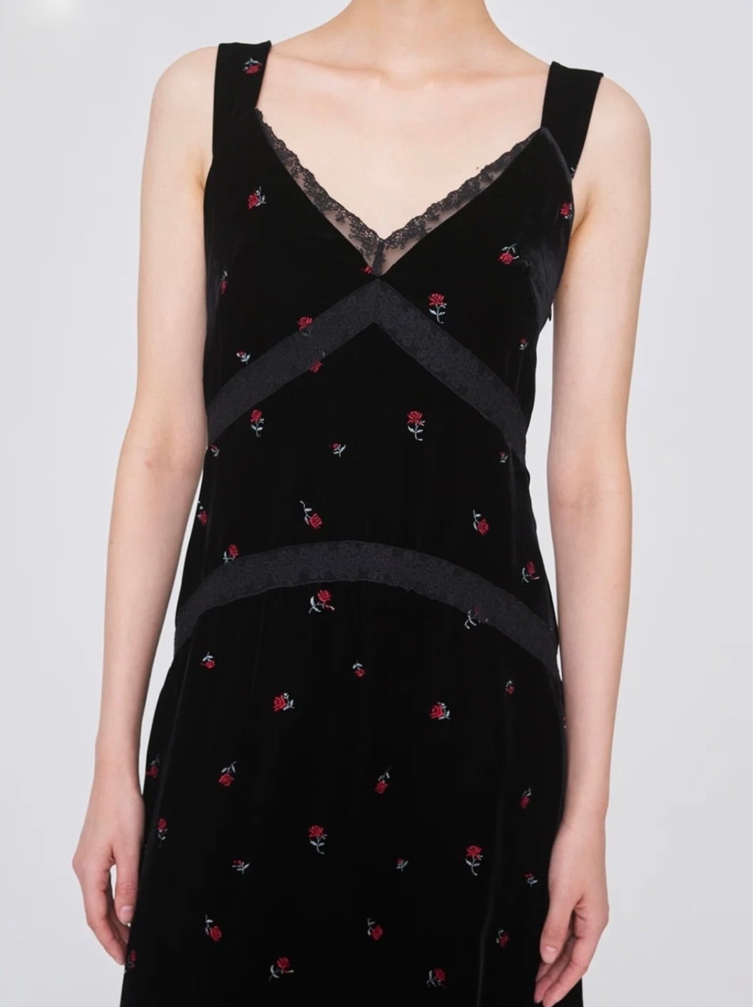 26AW | WOMEN】FETICO フェティコ / ドレス / ROSE EMBROIDERED VELVET