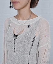 【直営限定ITEM】ローゲージダメージニット (KHAKI) CQ-49013H