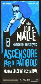 ルイ・マル監督映画『死刑台のエレベーター』イタリア上映時の告知ポスター