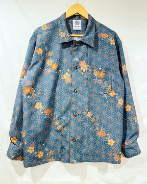 ASANOHA -  Modern Shirt / 和柄シャツ 麻の葉文様 着物シャツ