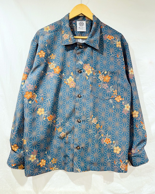 ASANOHA -  Modern Shirt / 和柄シャツ 麻の葉文様 着物シャツ