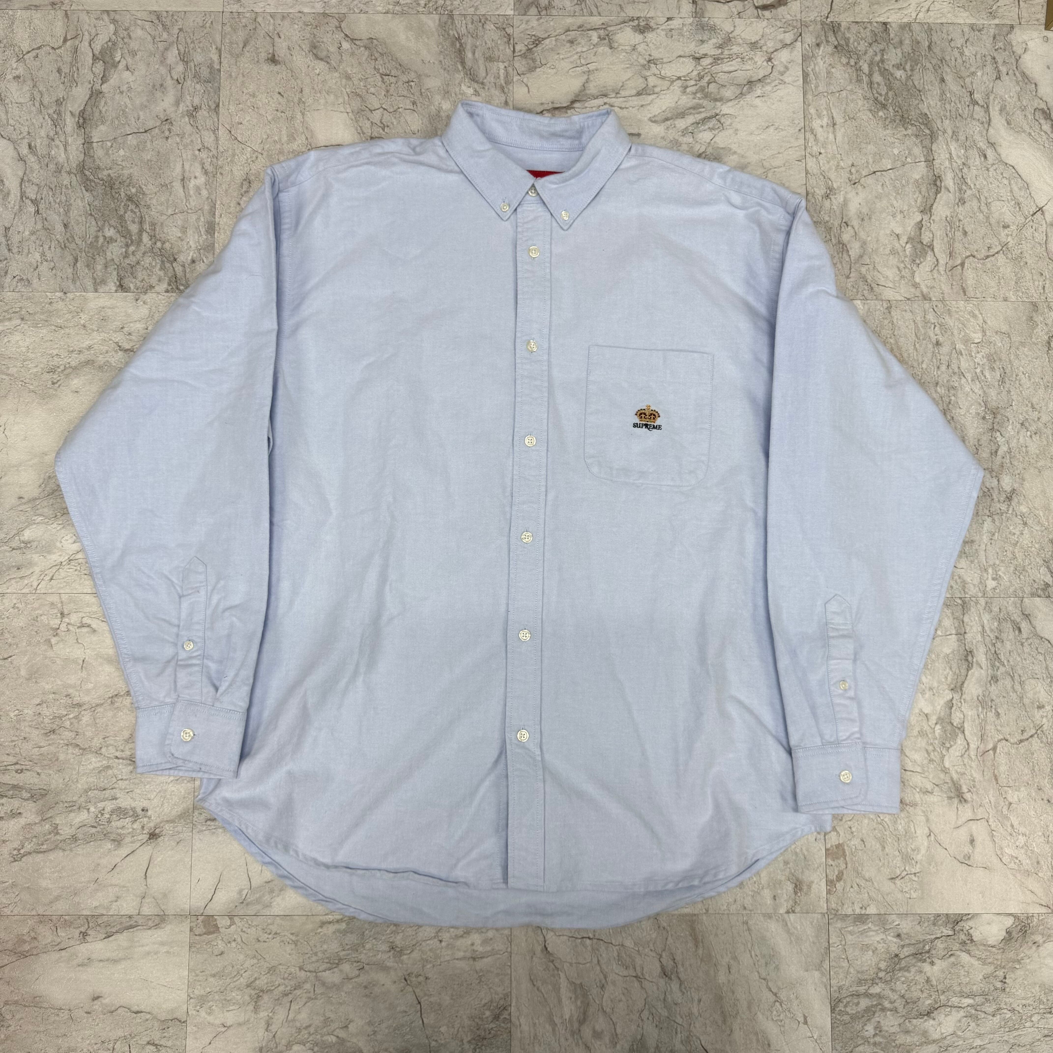Supreme Loose Fit Flannel Oxford Shirt 白