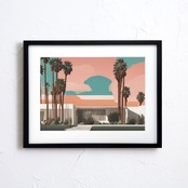 California|西海岸ムード漂うスタイリッシュアートポスター|洗練された海辺の空気を飾る一枚|A2ポスター