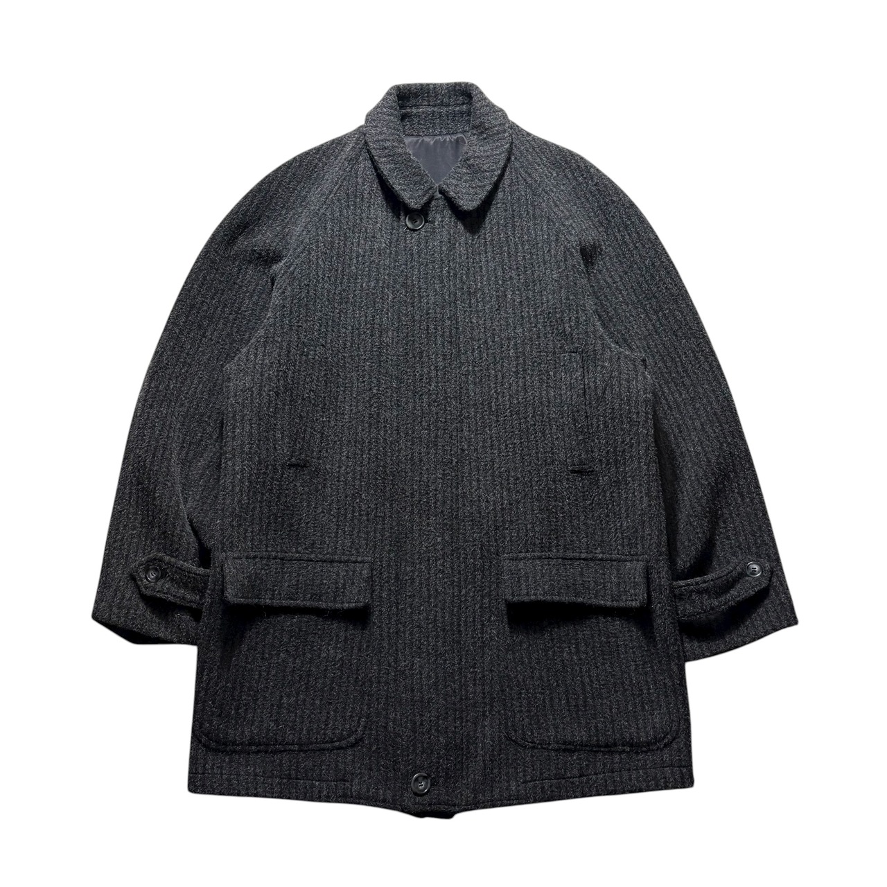 alpaca & mohair blend wool coverall coat