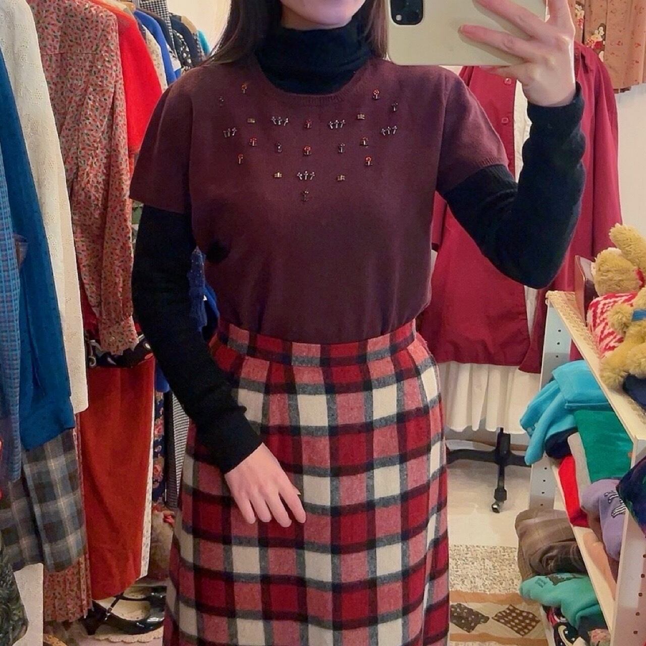 mini flower beads knit