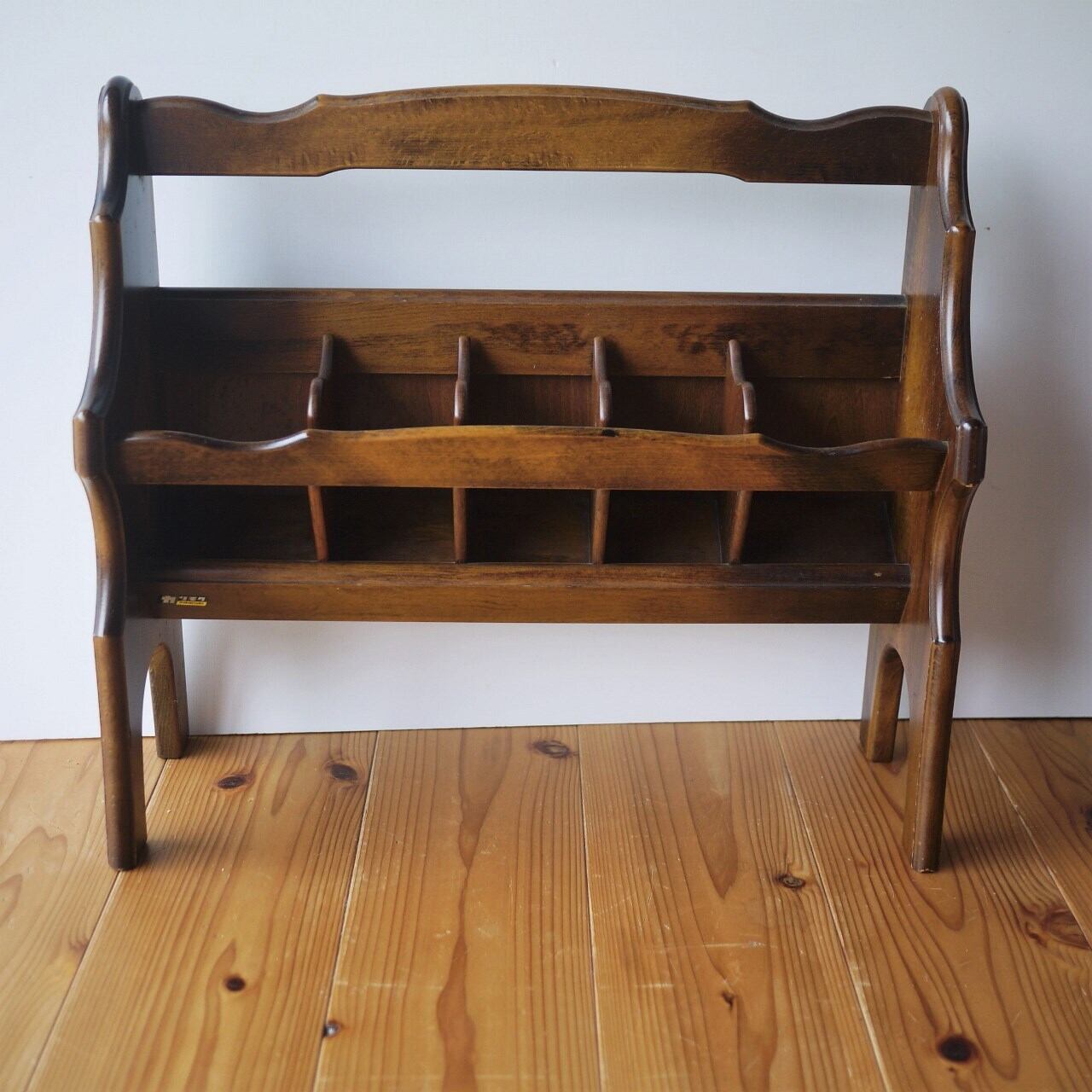 オールドカリモク スリッパ立て ラックスタンド 民芸調家具 昭和レトロ