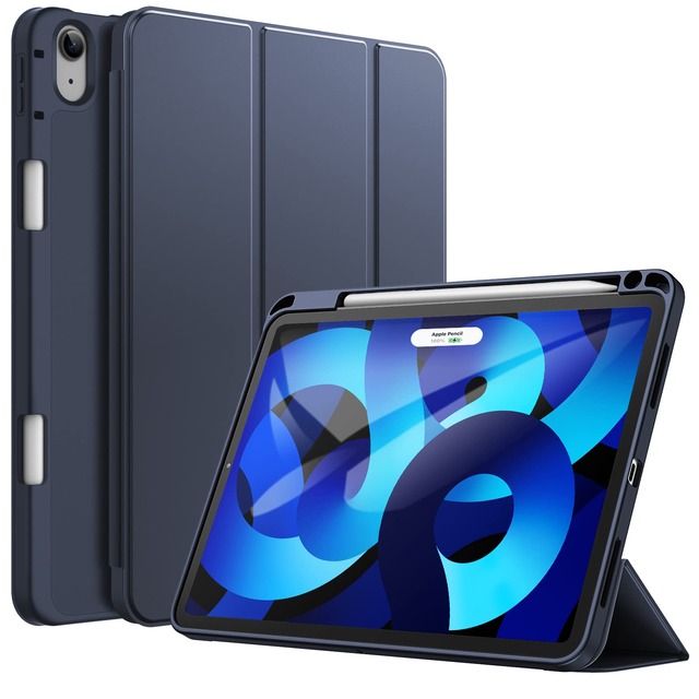 JETech iPad Air 11インチ M4/M3/M2・Air 5/4用 ケースカバー (ディープネイビー)