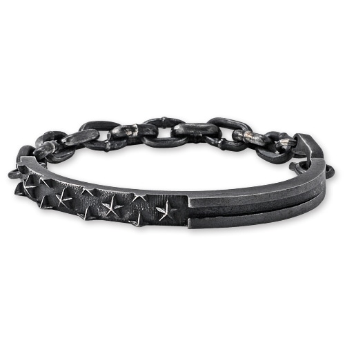 【KING BABY　キングベイビー　Bracelet　ブレスレット】フラッグIDブレスレットw/チェーン＆フック【送料無料】