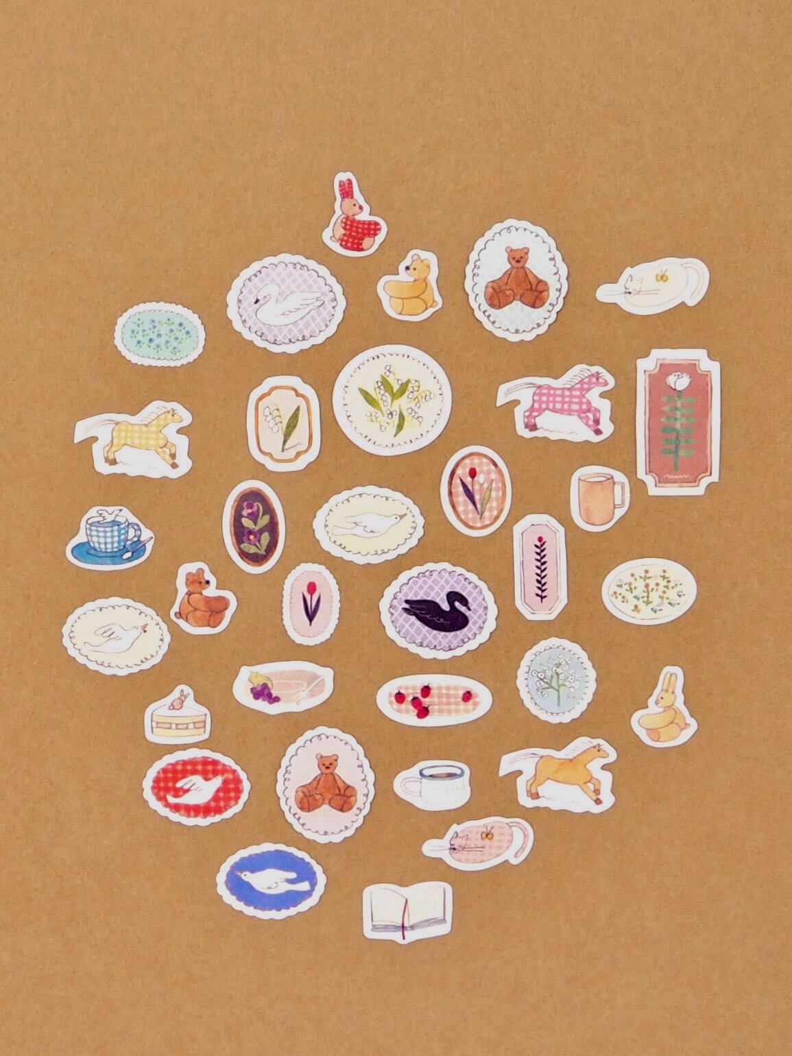 flake stickers「だから花をかざるのね」