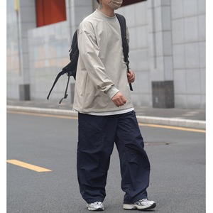 Patchwork design crew neck shirt 0092