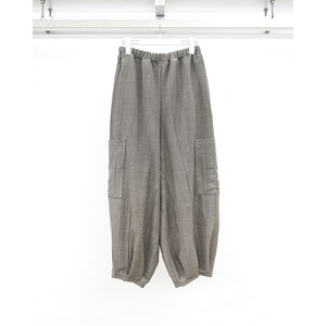 [kujaku] (クジャク) P-690-1 Ink-dyed Tucked Hem Wide Easy Pants