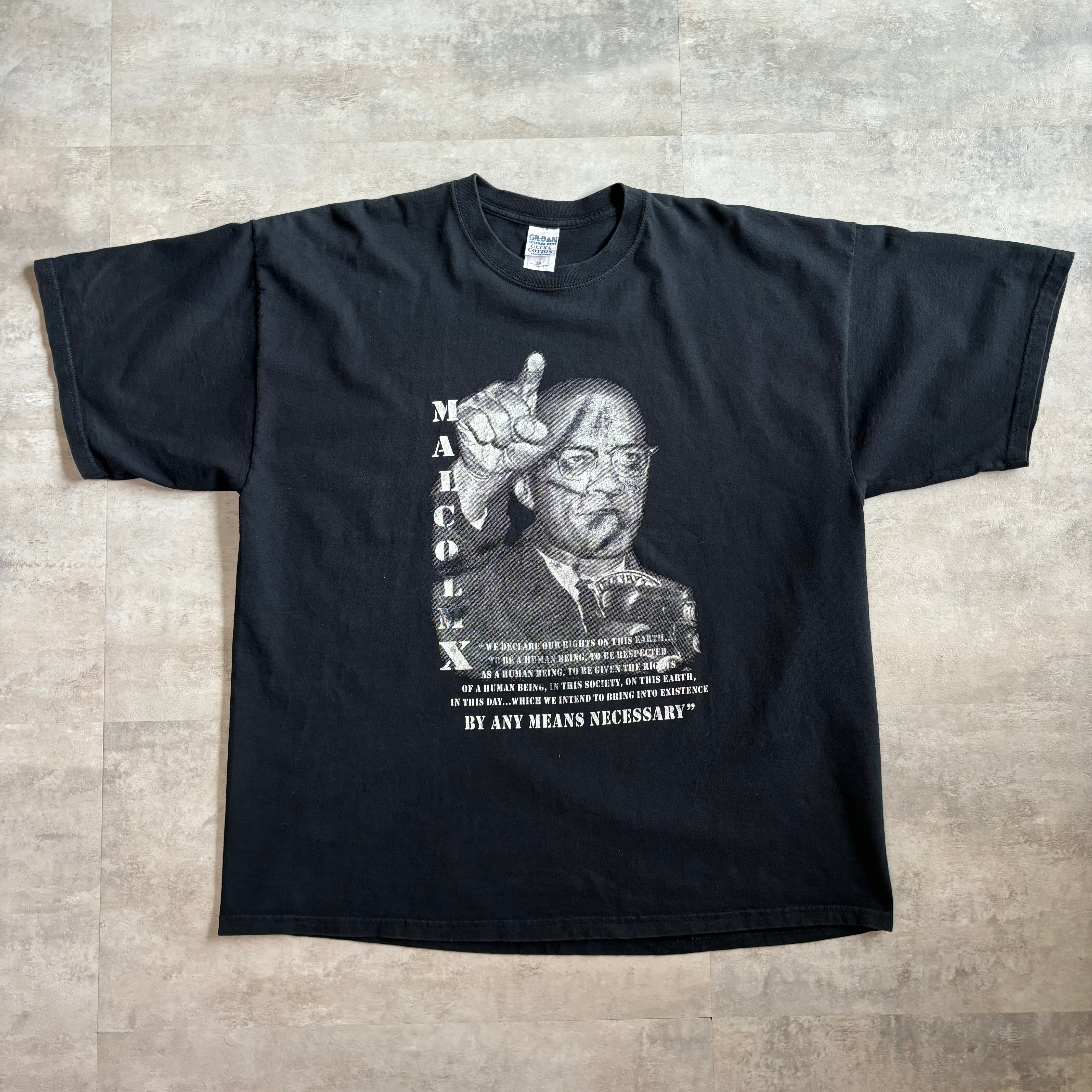 《XXLsize》マルコムx MALCOMX 両面プリント 黒人解放運動指導者 no.3148