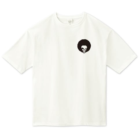 AFRO SKULL(アフロスカル)ブルック風イラストTシャツ / ビッグ