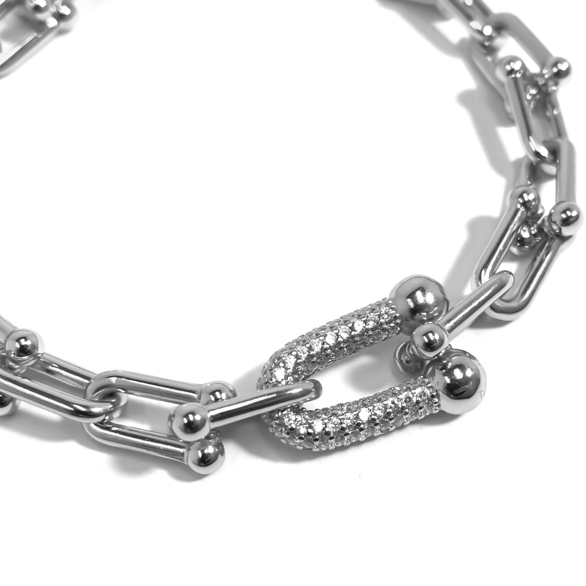 zirconia hardware bracelet【SILVER】 SHINE OFFICIAL