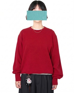 ssstein "EXTRA FINE WOOL KNIT CREW NECK LS〔RED〕"
