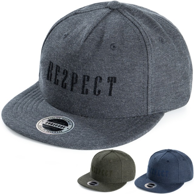 ユニセックス 平つば ストレートキャップ BBキャップ ストリート キャンプ アウトドア カジュアル シンプル "RE2PECT" 【  FRIDAYS HEADWEAR  】 UNISEX STRAIGHT CAP BB CAP