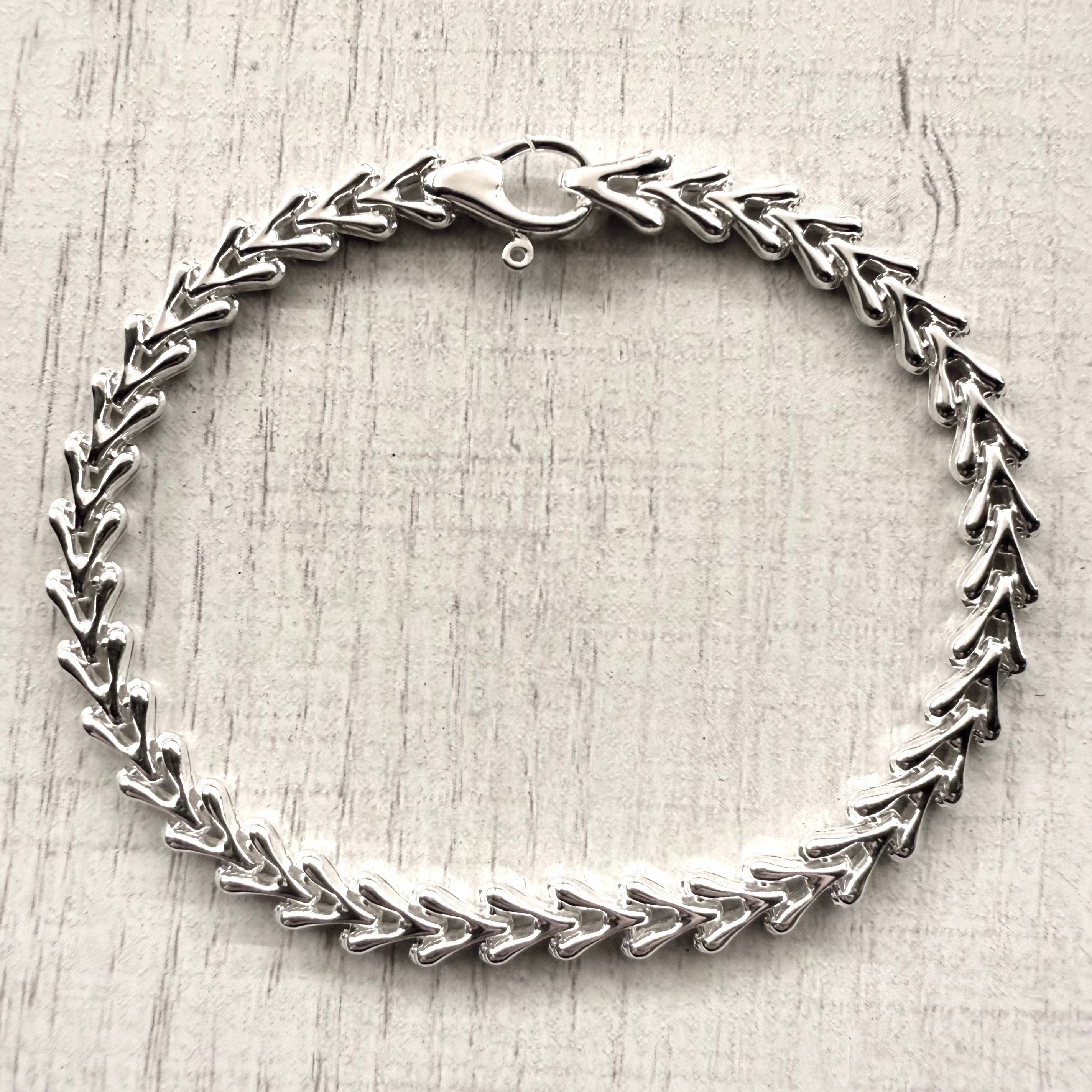 ITALY MADE HERRINGBONE BRACELET -SILVER925- ヘリンボーン