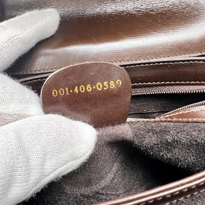 GUCCI グッチ レザー ショルダーバッグ ブラウン A-12845