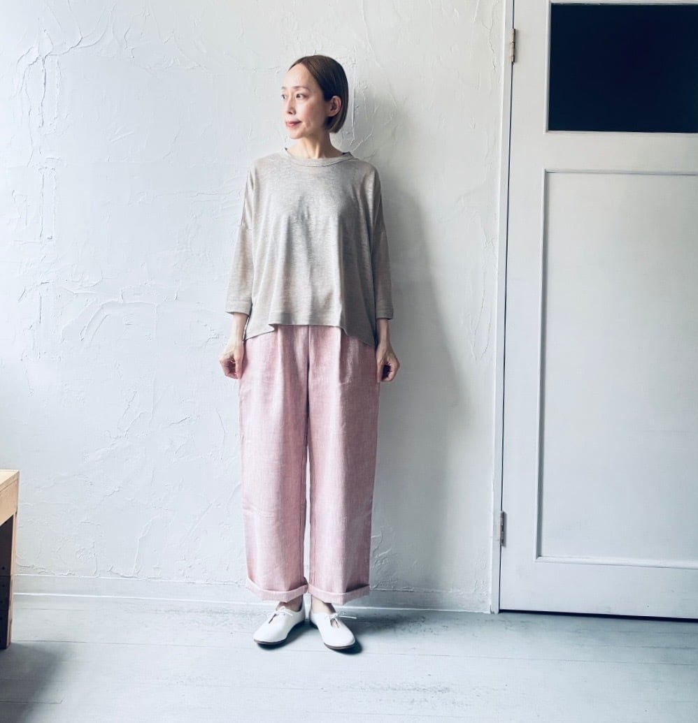 stjarna ilma リネンコクーンテーパードパンツ クロップド丈90cm
