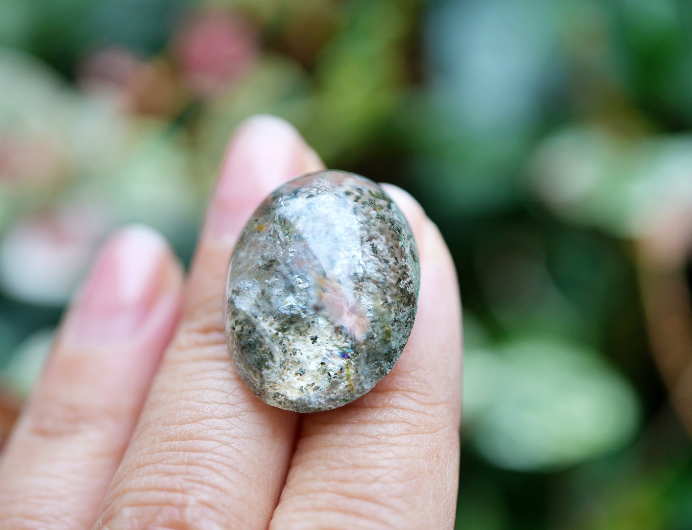 虹ミラー☆クローライト☆ガーデンクォーツs1008 | Funky garuda Stone