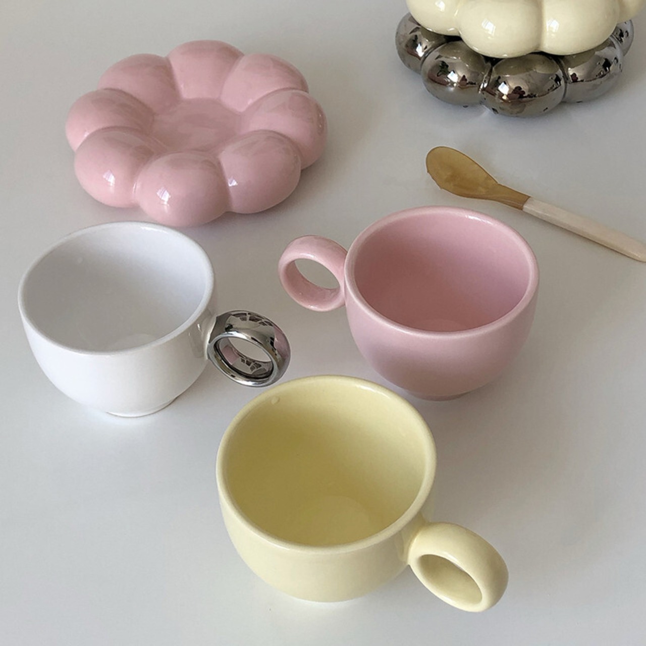 ティーカップ コーヒー カップ ソーサー マグ 花 フラワー かわいい